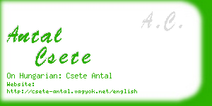 antal csete business card